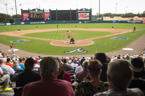 Atlanta Braves baseball game at ESPN located at Walt Disney World
